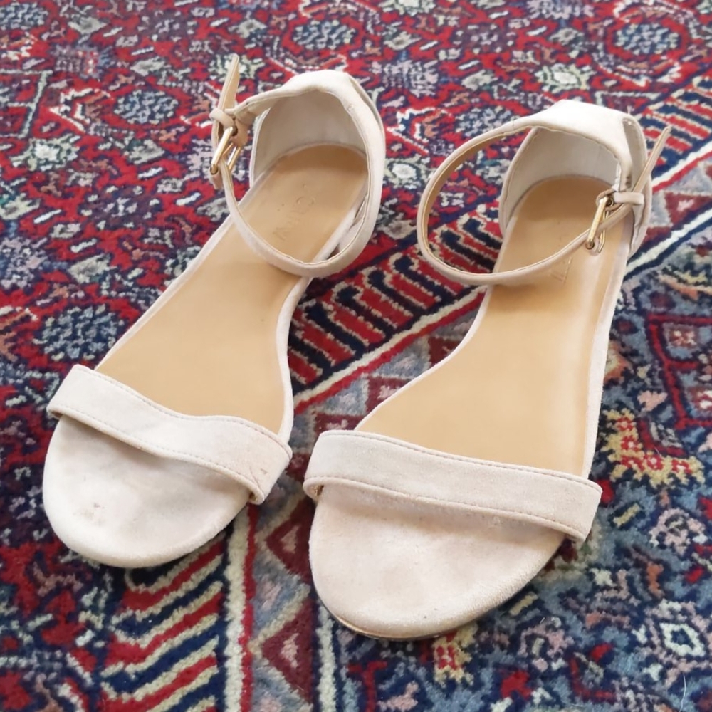 J Crew pink suede sandals
